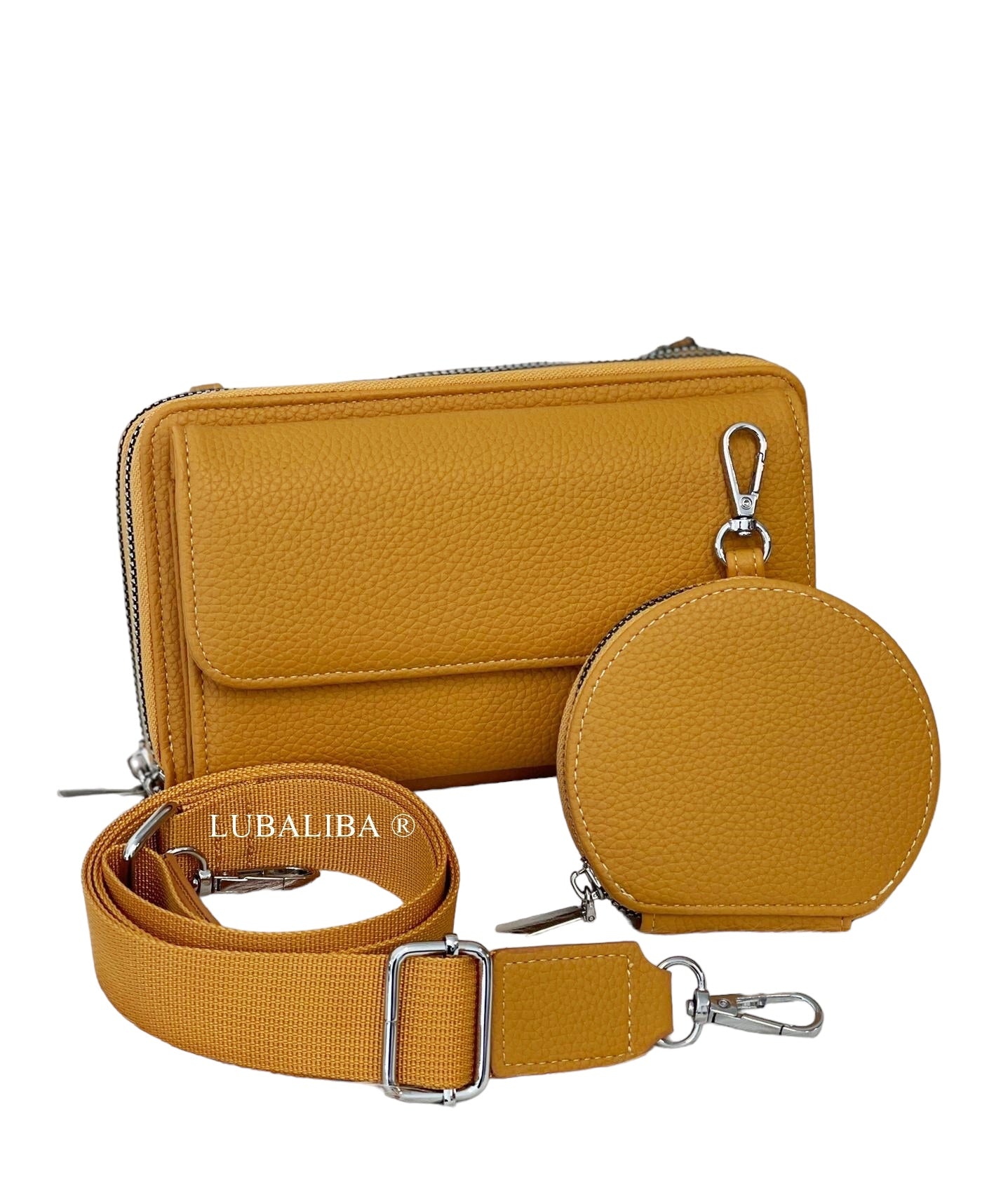 PERMA- SERIES Stylische Handytasche Portemonnaie 3 in 1 Umhängetasche in 19 Farben